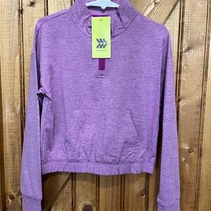 All in Motion Kids Purple Quarter-Zip Hoodie